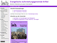 Tablet Screenshot of evangelische-kirche-kriftel.de